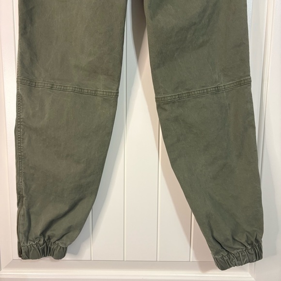 Banana Republic Authentic Chino Olive Green Jogger Pants Zip Ankle Size 0‎ - Picture 5 of 9